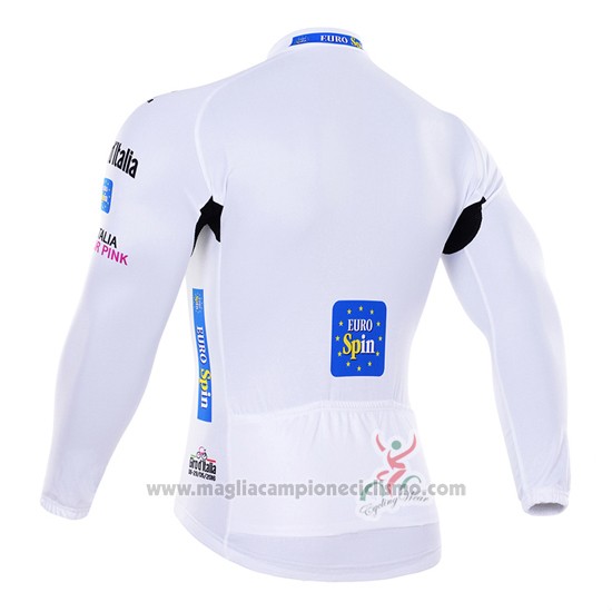 2016 Abbigliamento Ciclismo Giro d'Italia Bianco e Blu Manica Lunga e Salopette